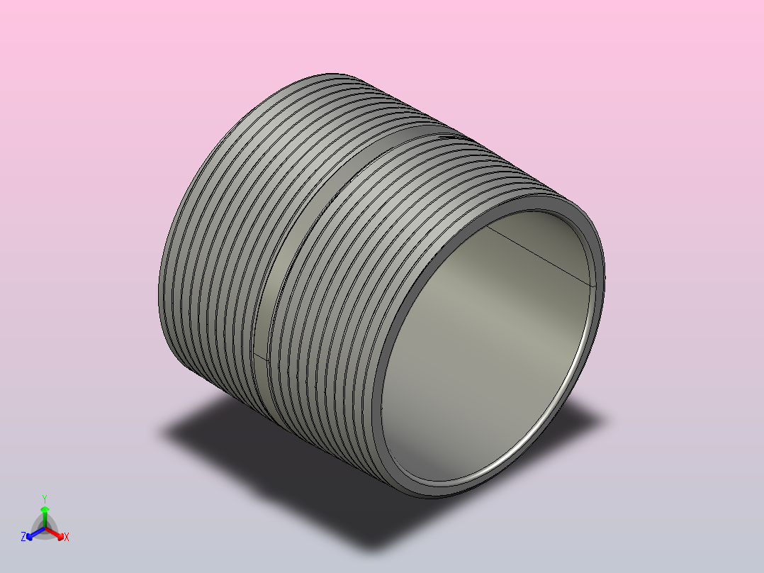 2英寸黄铜封闭螺纹接头主视图