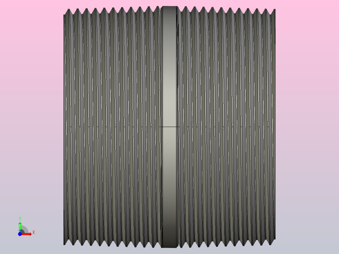 2英寸黄铜封闭螺纹接头前视图