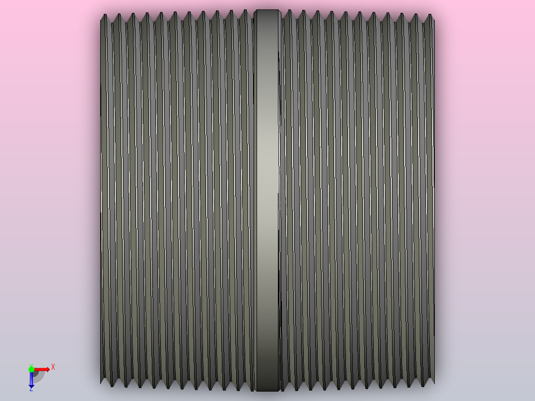 2英寸黄铜封闭螺纹接头俯视图