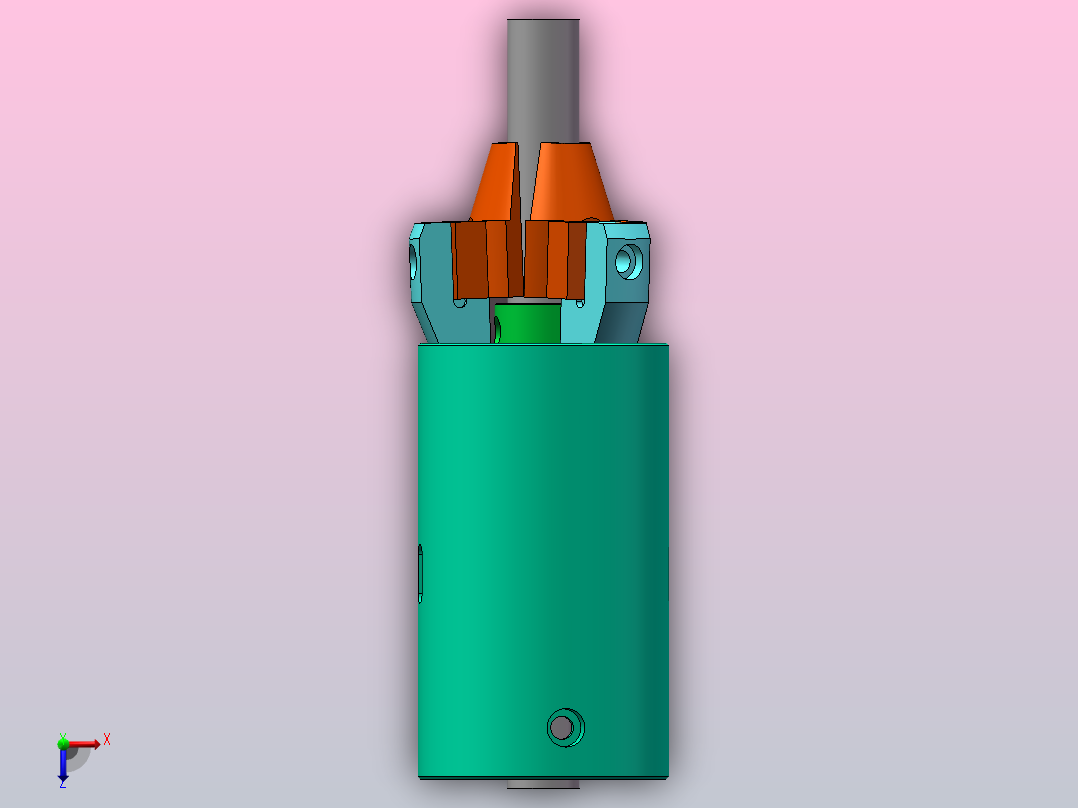 一种旋转夹持机构俯视图