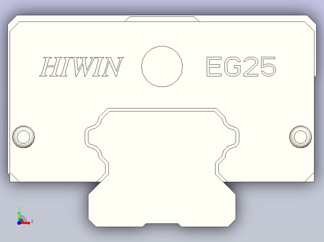 HIWIN上银线性导轨-EGH25CA1R220前视图
