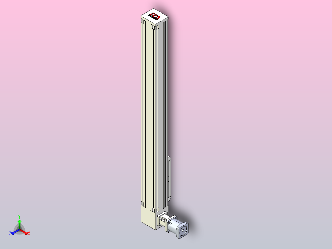 伺服电机集成皮带传动直线执行器TPA-OCB-140-256-L950-DL-J90-N3主视图