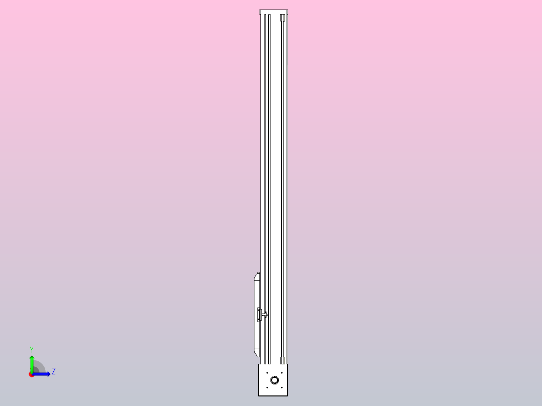 伺服电机集成皮带传动直线执行器TPA-OCB-140-256-L950-DL-J90-N3左视图