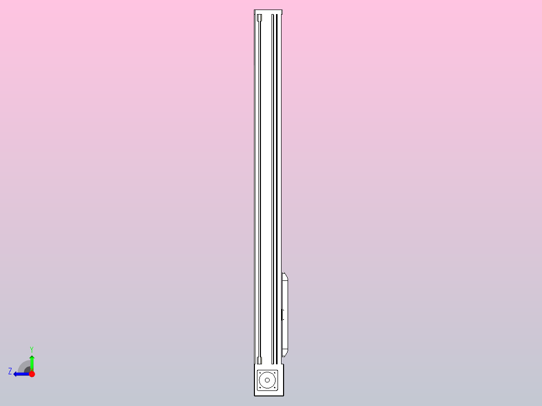 伺服电机集成皮带传动直线执行器TPA-OCB-140-256-L950-DL-J90-N3右视图