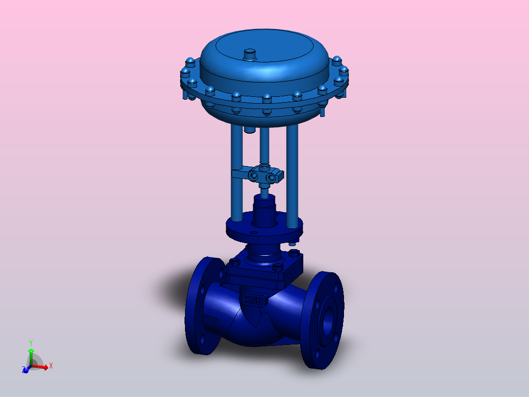 DN50调节阀主视图