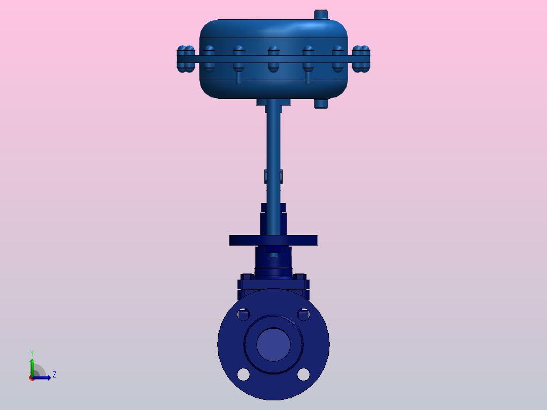 DN50调节阀左视图