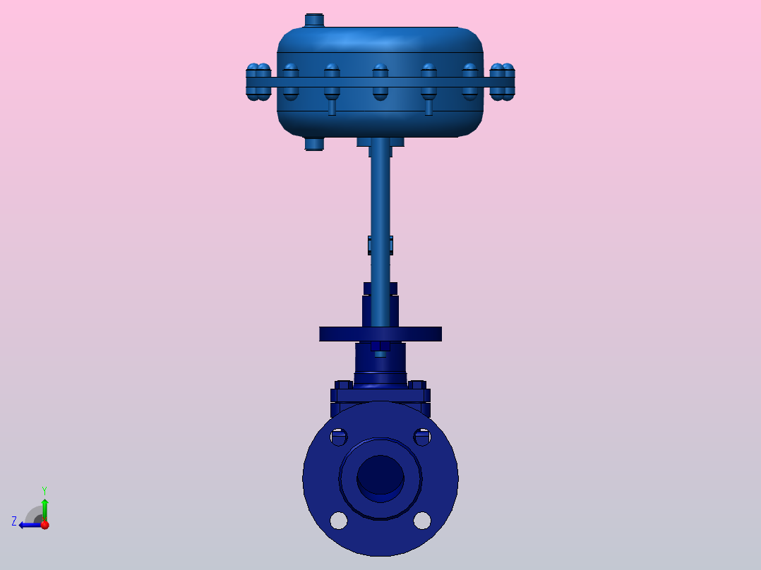 DN50调节阀右视图