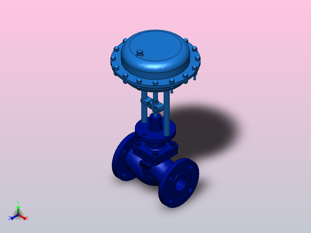 DN50调节阀正等轴测图