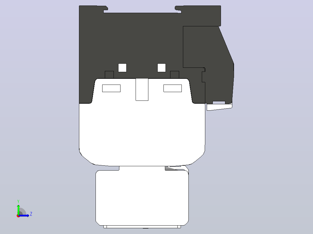 接触器S-T12 +四极接触器SR-T9三菱电机左视图