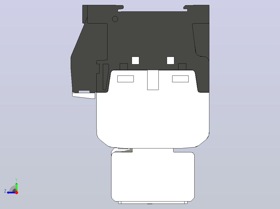 接触器S-T12 +四极接触器SR-T9三菱电机右视图