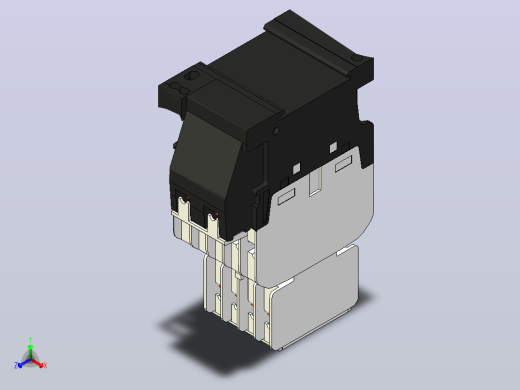 接触器S-T12 +四极接触器SR-T9三菱电机正等轴测缩略图