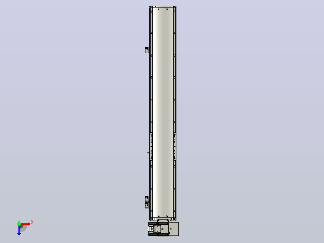 MT120BT半封闭皮带滑台[MT120BT.L100.700.RU.P40.C3]俯视图