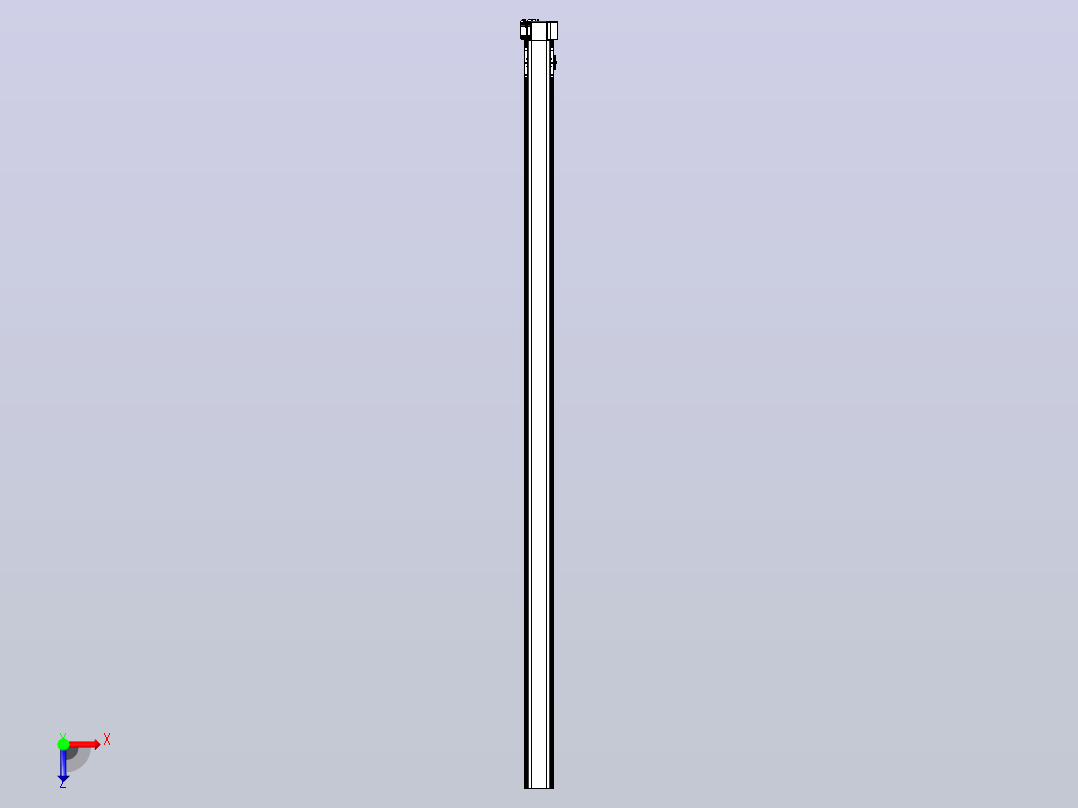 皮带直线轴半封闭可选导轨TPA-HNB-105D-90-L2550-LP-C-P20-N3俯视图