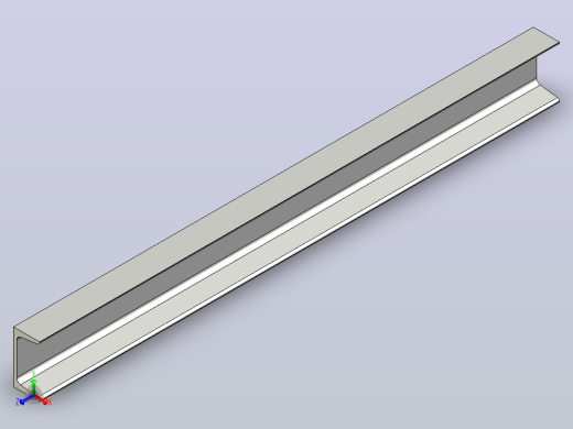 U型槽钢包含所有配置的Solidworks零件文件