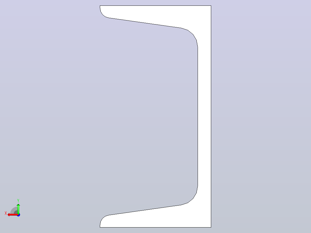 U型槽钢包含所有配置的Solidworks零件文件后视图