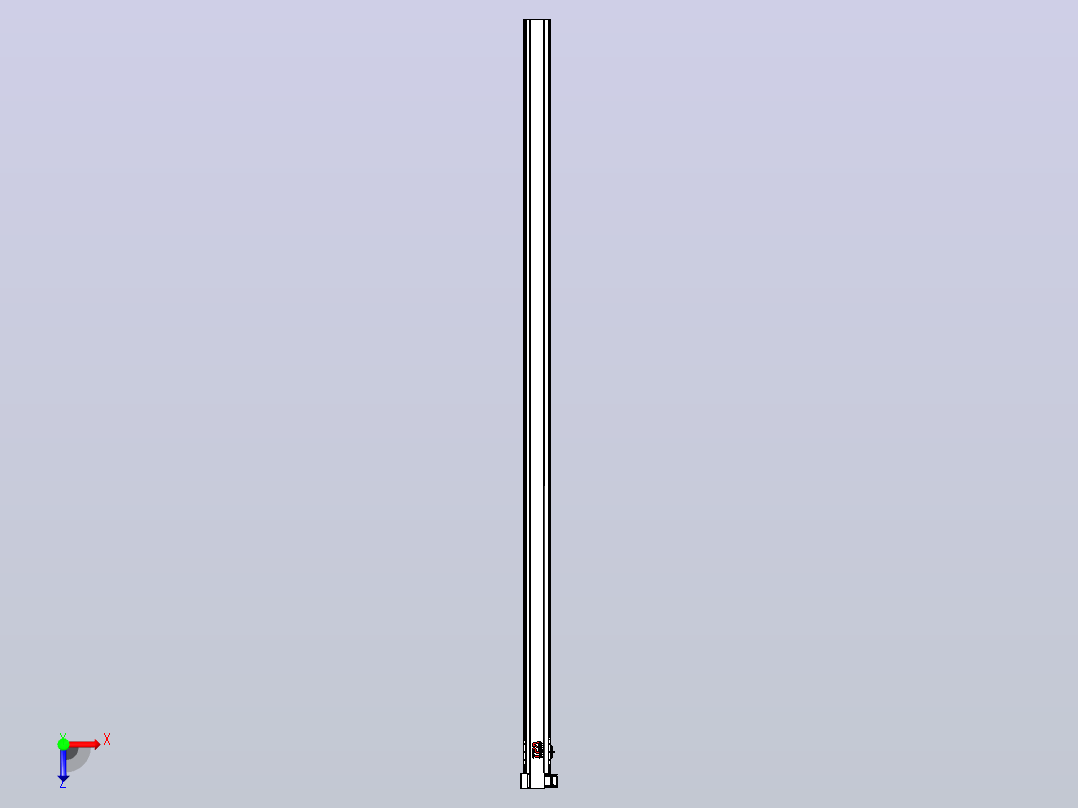 皮带直线轴半封闭可选导轨TPA-HNB-120D-110-L3050-LP-C-P40-N3俯视图