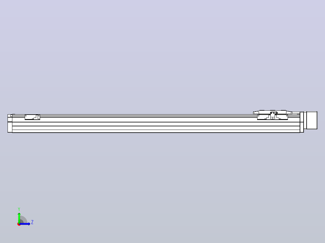 滚珠丝杠直线轴内置导轨TPA-GCR-80-1610C-L800-ML-M20-N3左视图