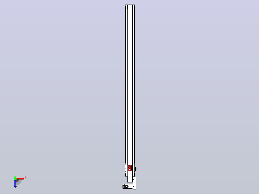 皮带直线轴半封闭可选导轨TPA-HNB-120D-110-L1800-MR-C-P40-N3俯视图