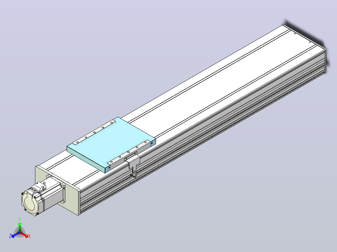 滚珠丝杠直线轴带导轨全封闭TPA-HCR-202D-2510C-L750-M-C-P75-N3主视图