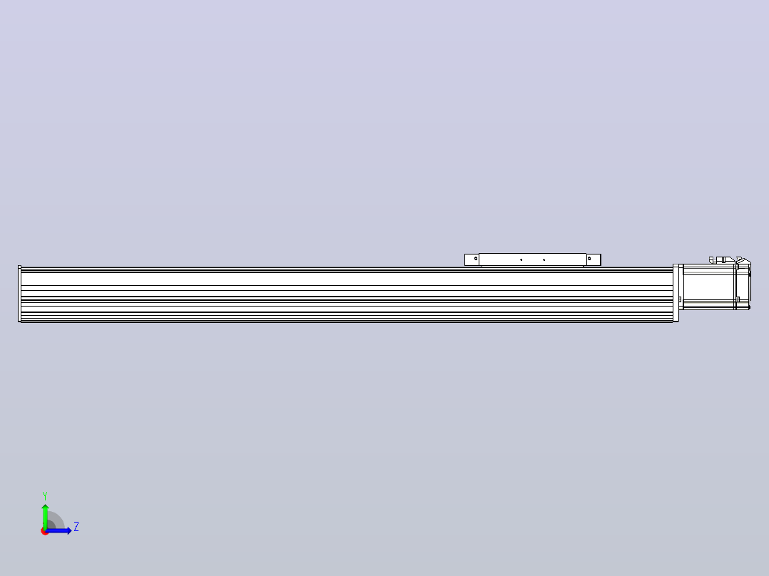 滚珠丝杠直线轴带导轨全封闭TPA-HCR-202D-2510C-L750-M-C-P75-N3左视图