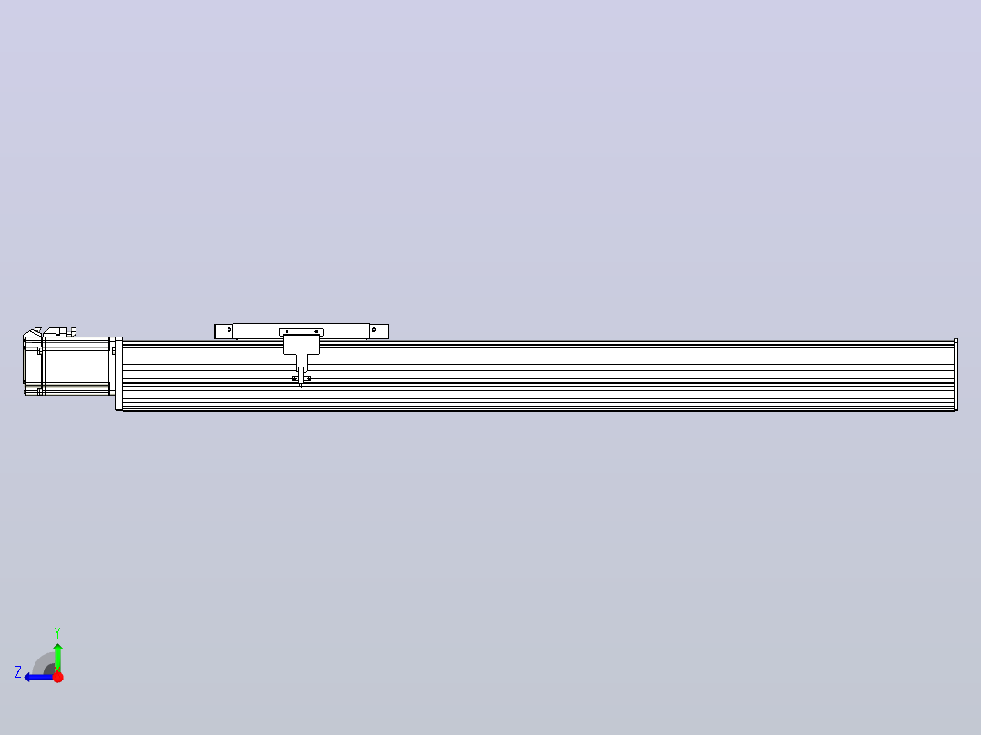 滚珠丝杠直线轴带导轨全封闭TPA-HCR-202D-2510C-L750-M-C-P75-N3右视图