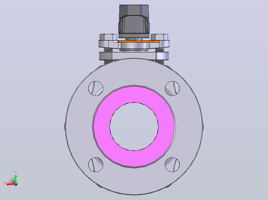 手动球阀User Library-MD52C150DN65-2后视图