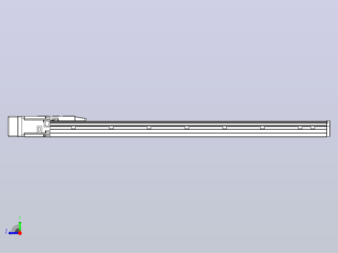 滚珠丝杠直线轴内置导轨TPA-GCR-150-2010C-L950-ML-M75-N3右视图