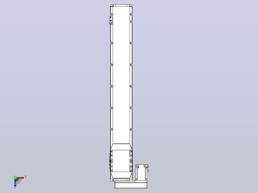 滚珠丝杠直线轴内置导轨TPA-GCR-150-2010C-L950-ML-M75-N3俯视图
