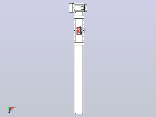 伺服电机集成皮带传动直线执行器TPA-OCB-100-192-L550-RU-P75-N3俯视缩略图