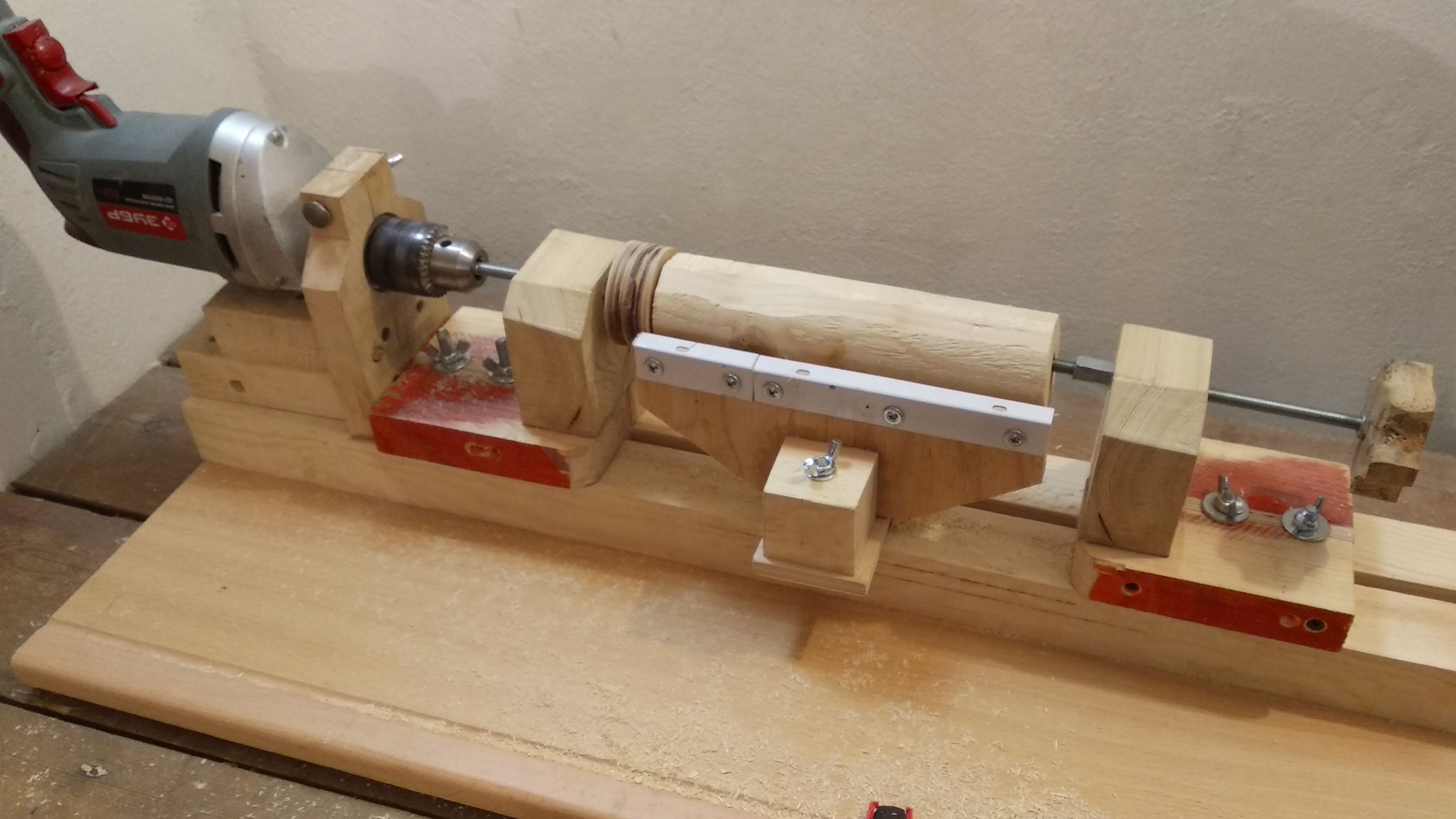 手工制作电钻动力木工车床