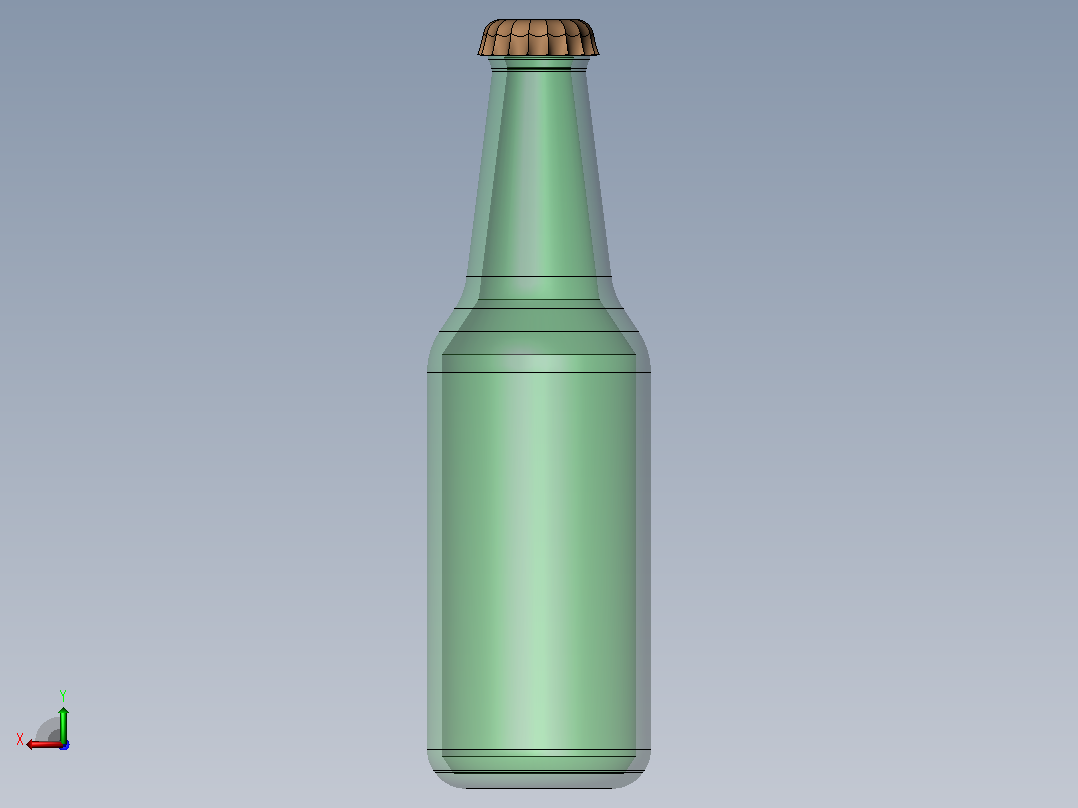 酒瓶后视图