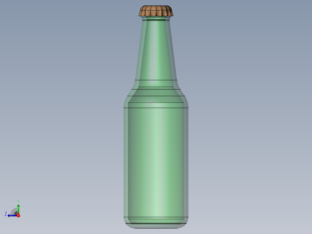 酒瓶右视图