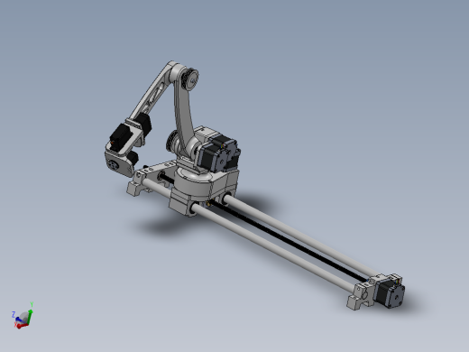 6自由度机械臂+X轴3D图纸 Solidworks设计