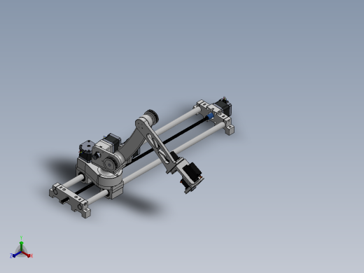 6自由度机械臂+X轴3D图纸 Solidworks设计正等轴测缩略图
