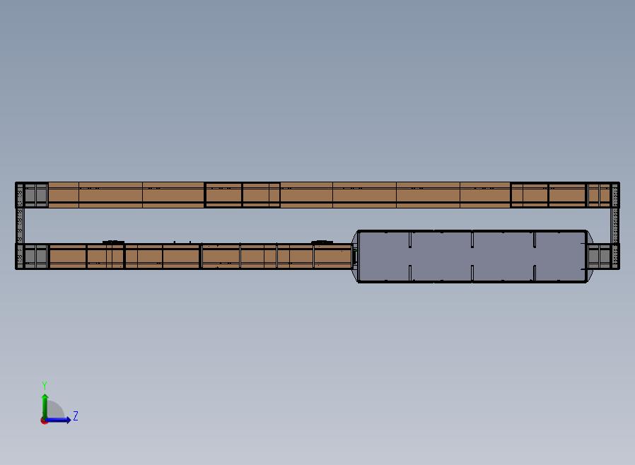 巧克力生产流水线左视图