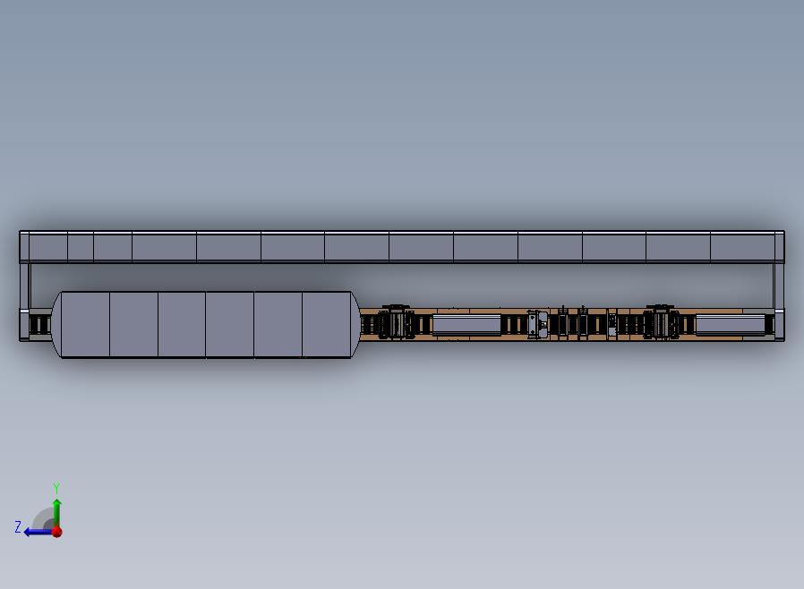 巧克力生产流水线右视图