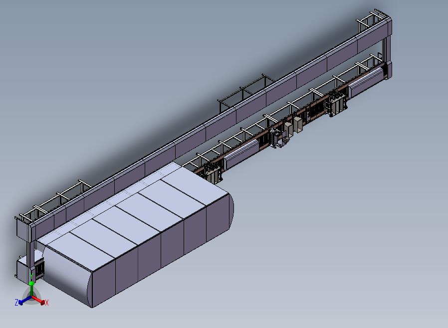 巧克力生产流水线正等轴测图