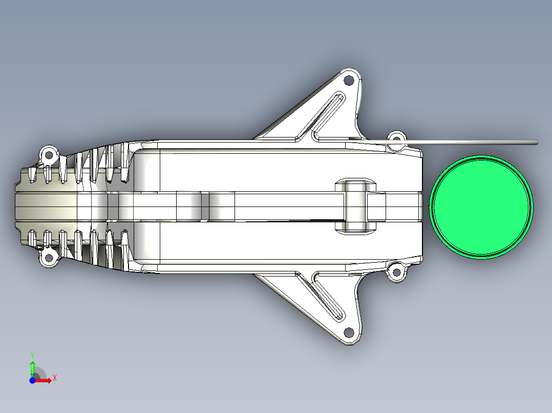 SolidWorks瓶盖射击器前视图