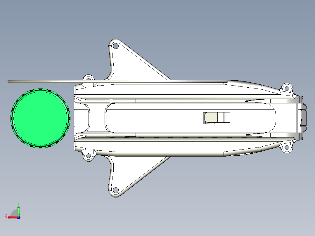 SolidWorks瓶盖射击器后视图