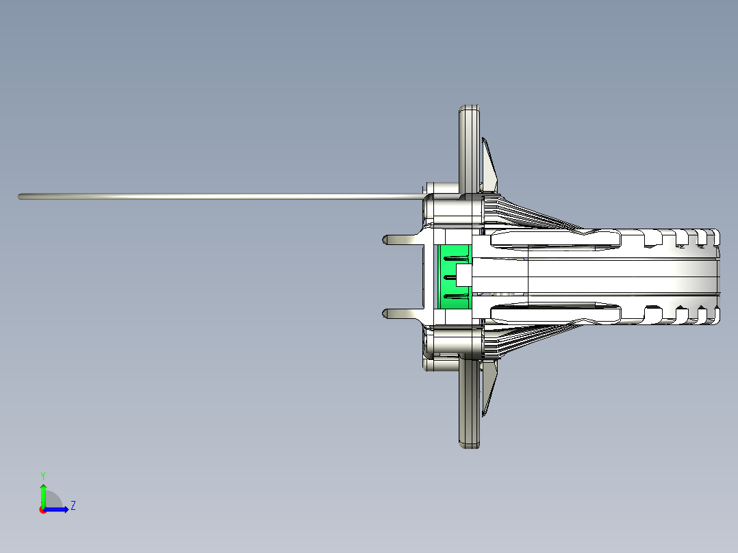 SolidWorks瓶盖射击器左视图