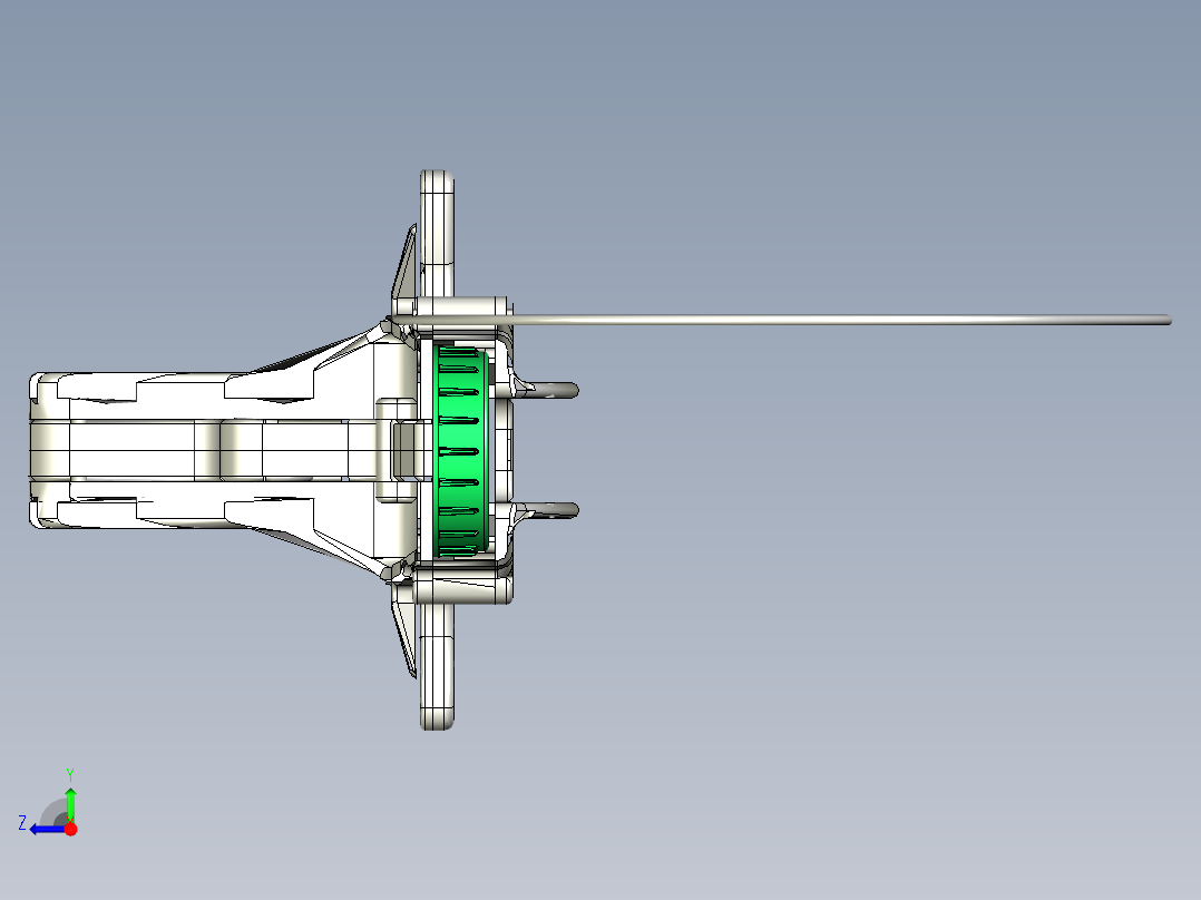 SolidWorks瓶盖射击器右视图