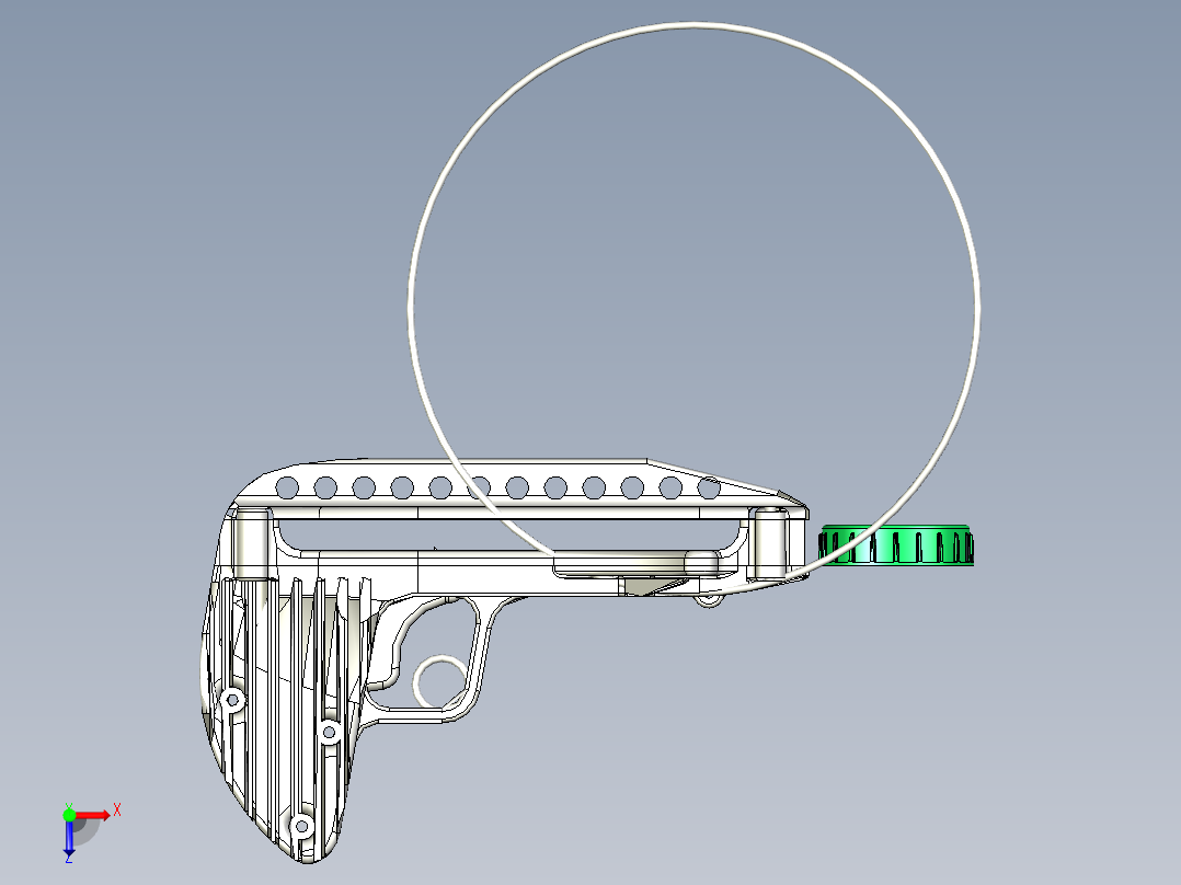 SolidWorks瓶盖射击器俯视图