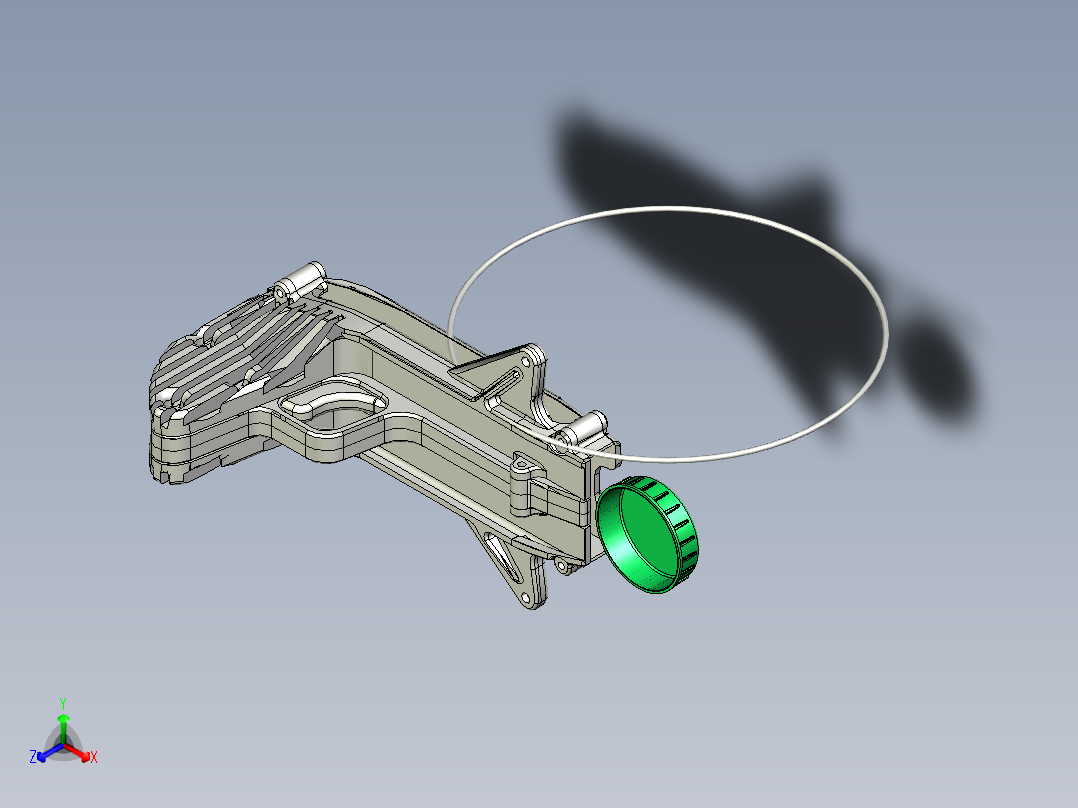 SolidWorks瓶盖射击器正等轴测图