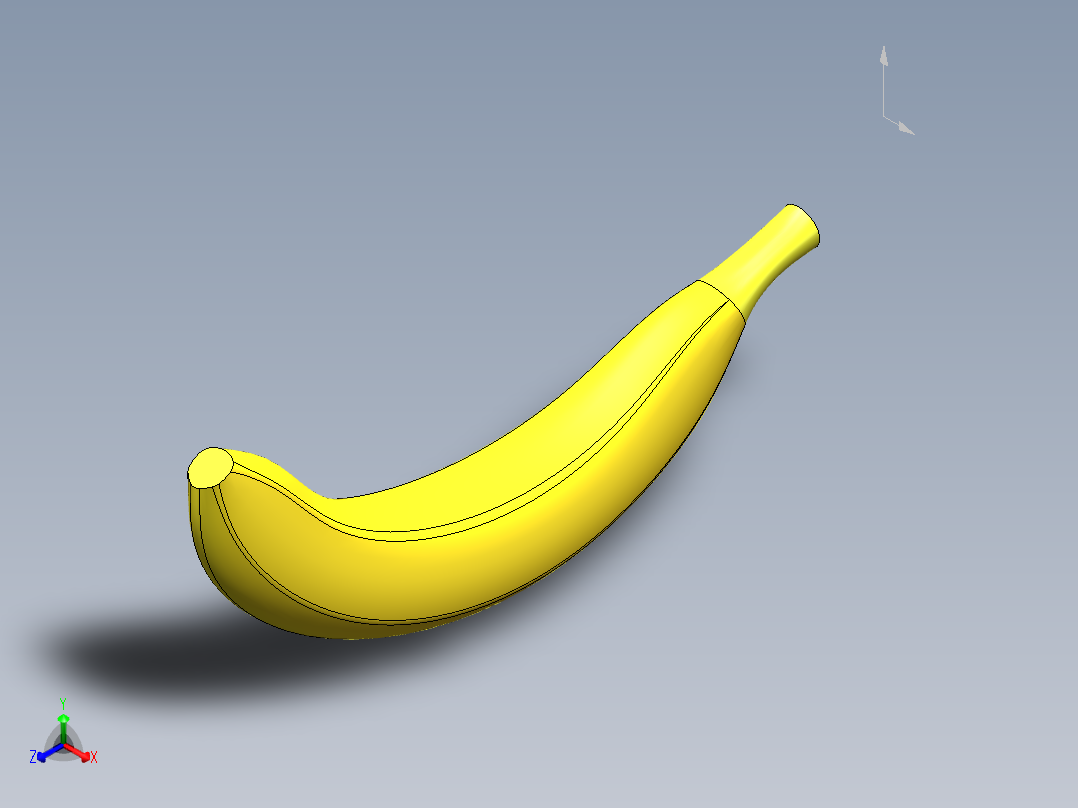 香蕉正等轴测图