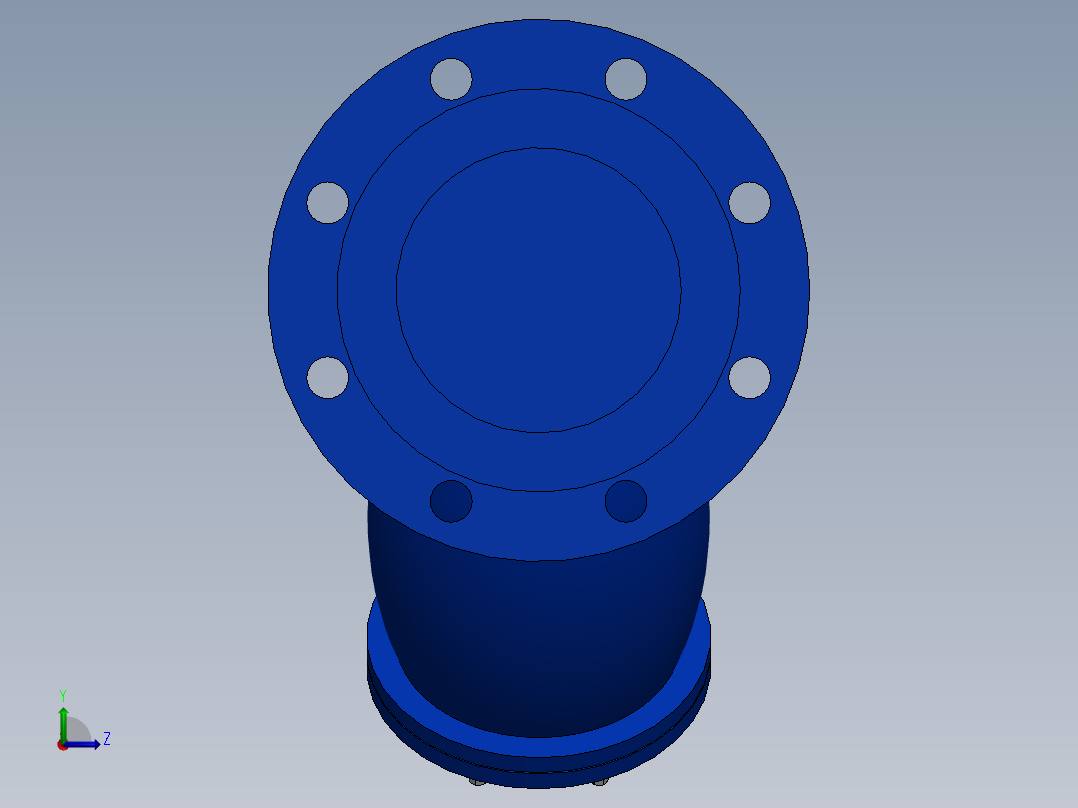法兰Y型过滤器-铸铁 DN50-DN600左视图