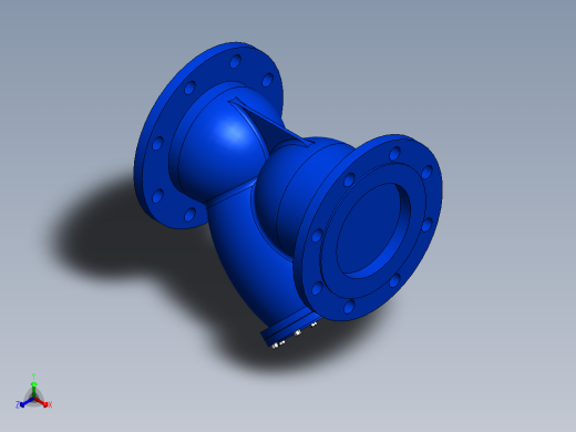 法兰Y型过滤器-铸铁 DN50-DN600正等轴测缩略图
