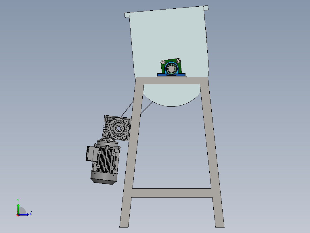 螺带混合机左视图