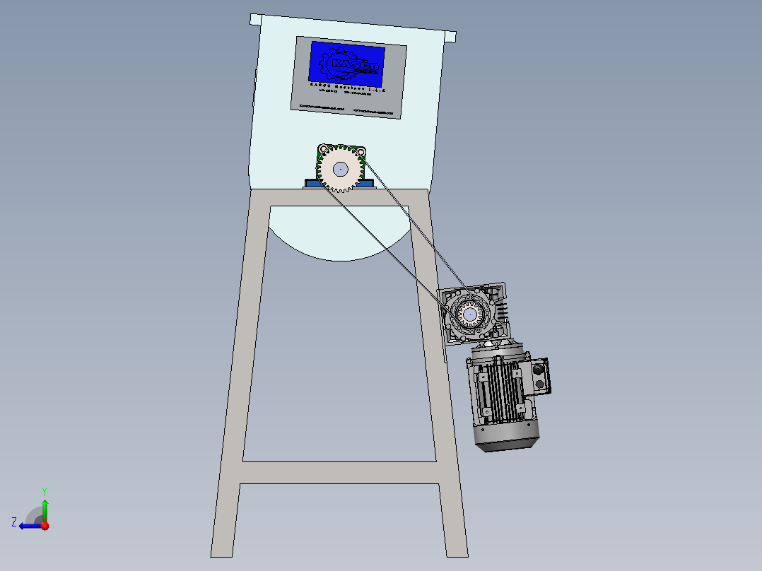 螺带混合机右视图