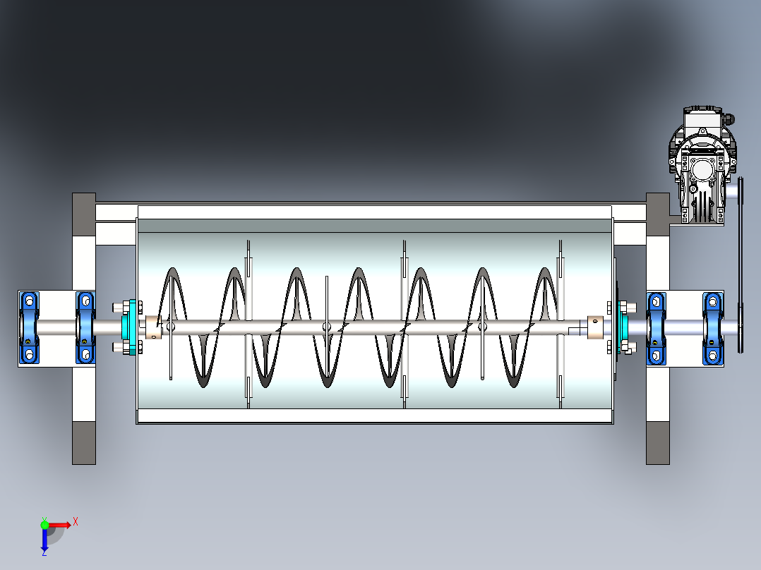 螺带混合机俯视图
