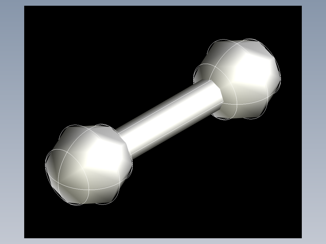 CAD格式机械制图二维100例练习-55 哑铃模型